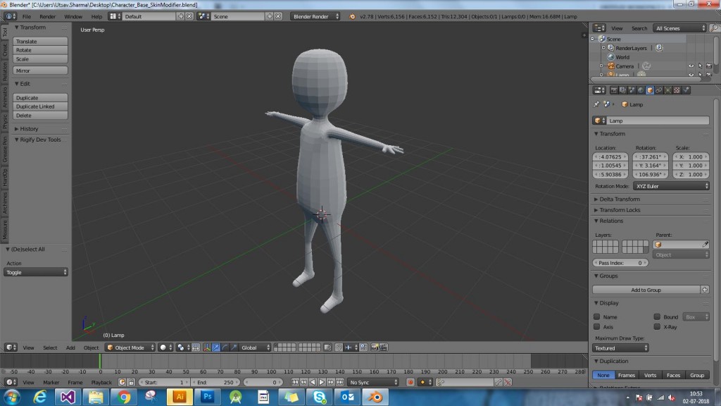Low Poly Character Base Mesh preview image 1
